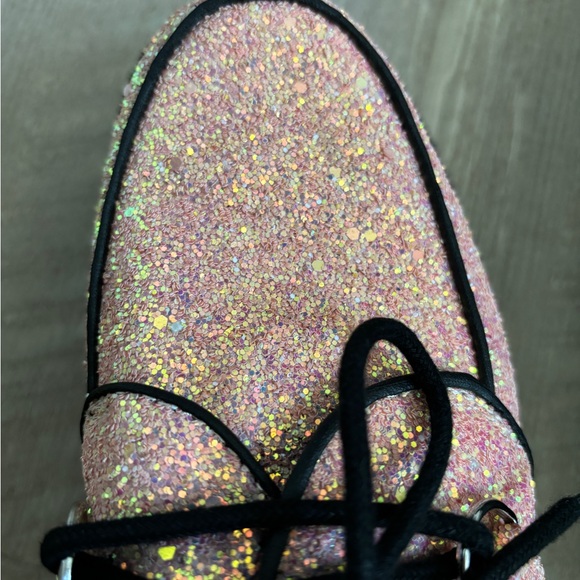 Pink glitter mondo platform creepers by T.U.K women’s size 8 men’s 6 - Picture 5 of 9